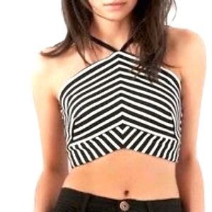 Dynamite Striped Halter Top NWT